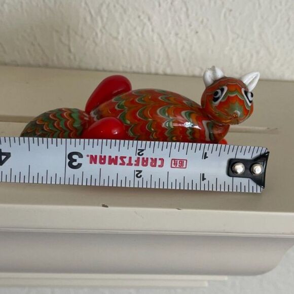 Fitz and Floyd Blown Glass Menagerie Racoon Fox Figurine Miniature *READ - Picture 5 of 7